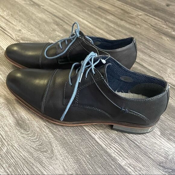 Modern Fiction Adamson Perforated Cap Oxford Lace Up Dress Shoes - Picture 7 of 14
